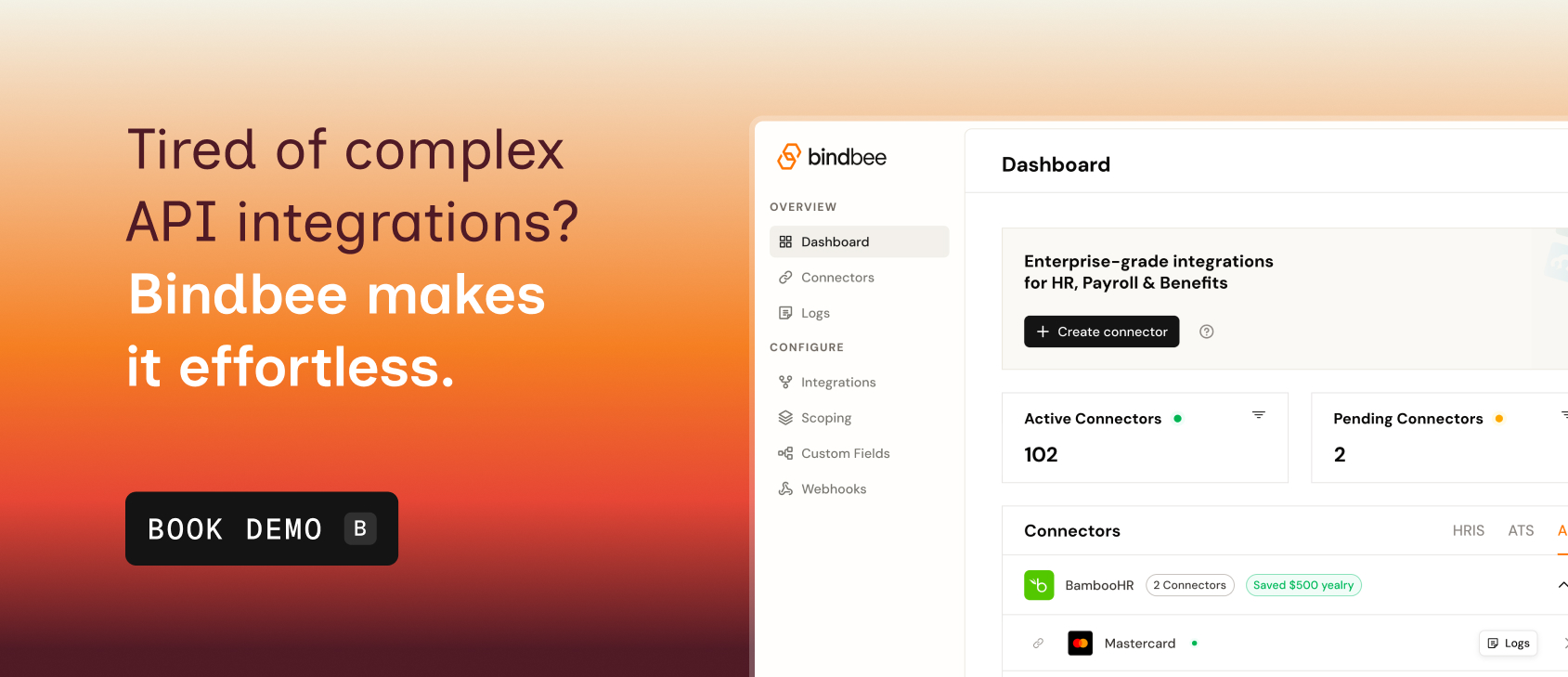 Book a demo with Bindbee