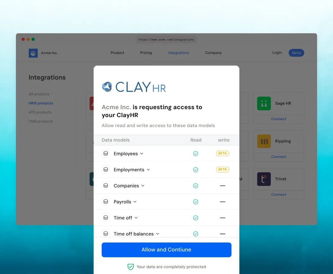 Connecting ClayHR to Bindbee via Magic Link