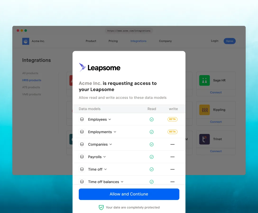 Connecting Leapsome to Bindbee via Magic Link