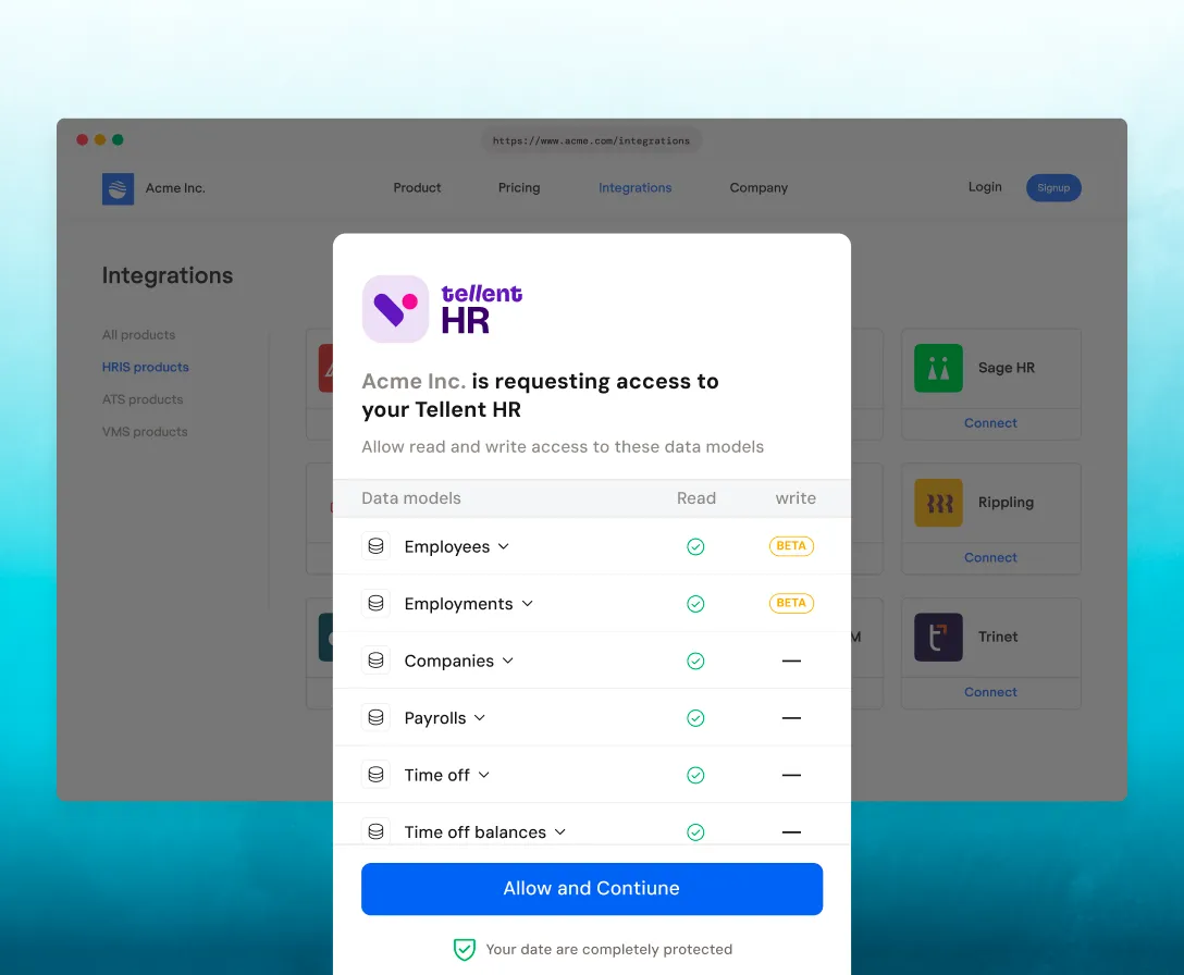 Connecting Tellent HR to Bindbee via Magic Link