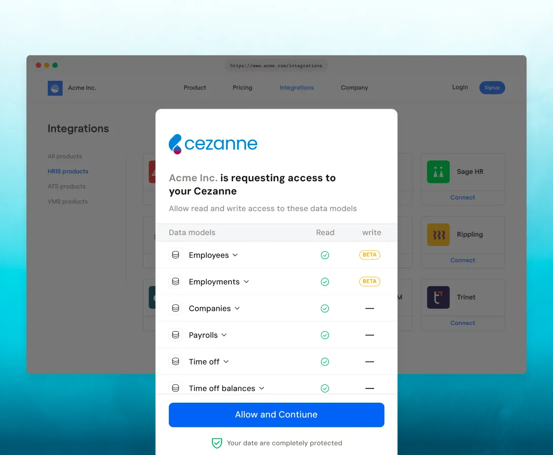 Connecting Cezanne HR to Bindbee via Magic Link