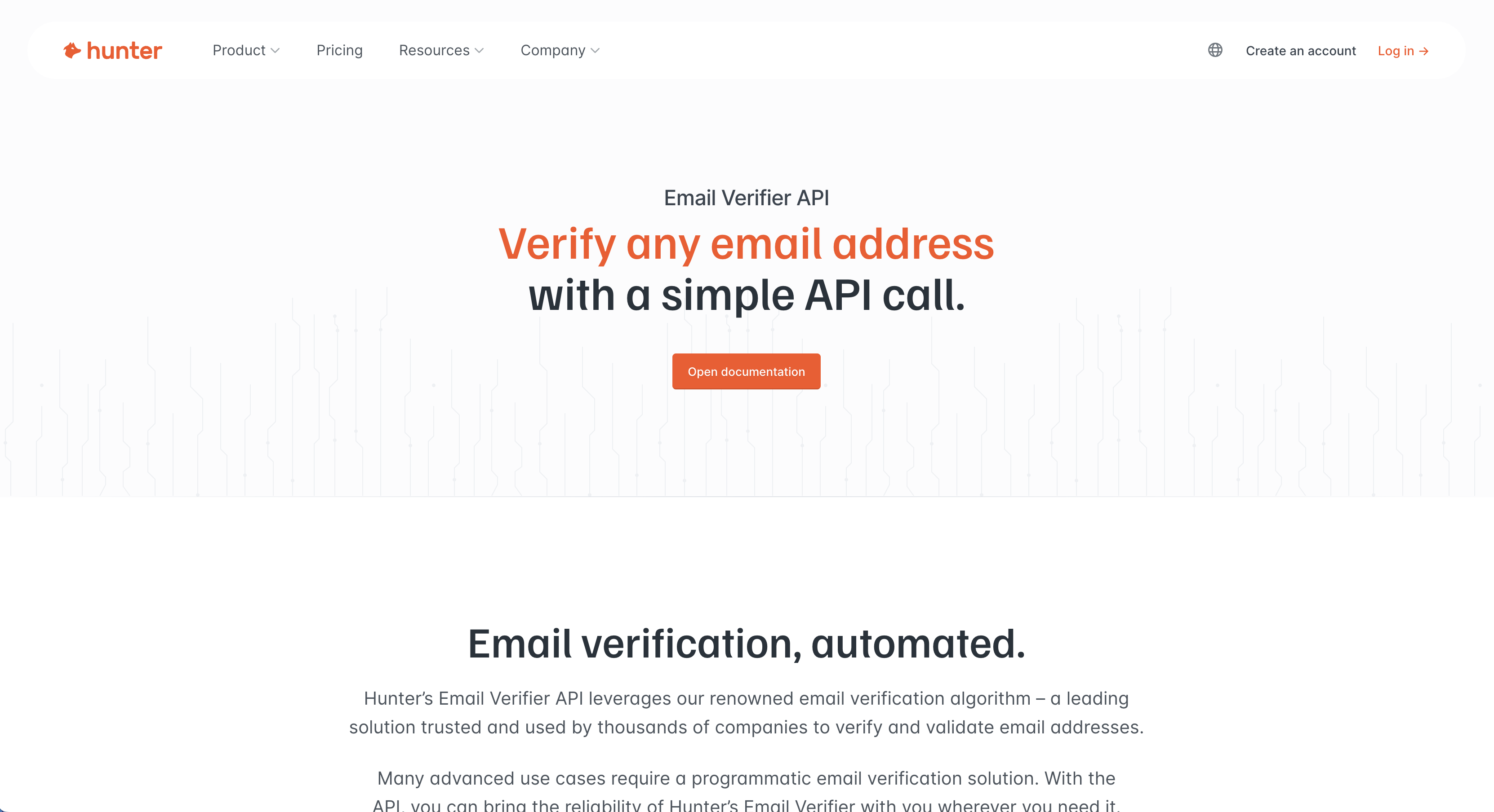 Hunter Email Verifier API