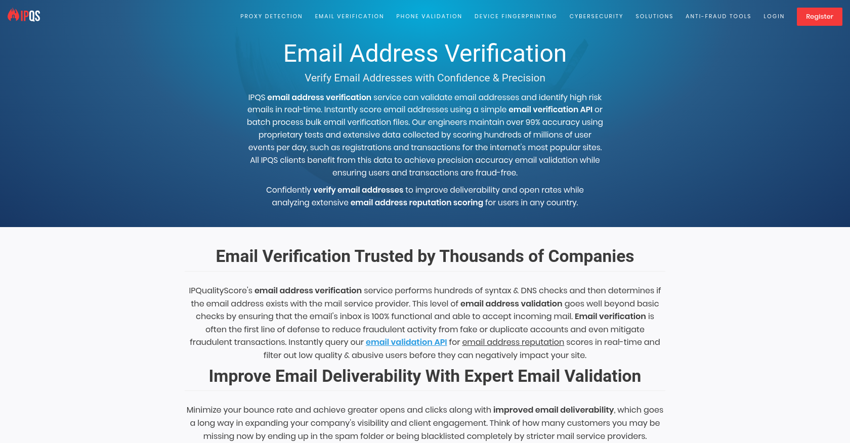 IPQS Email Address Verification