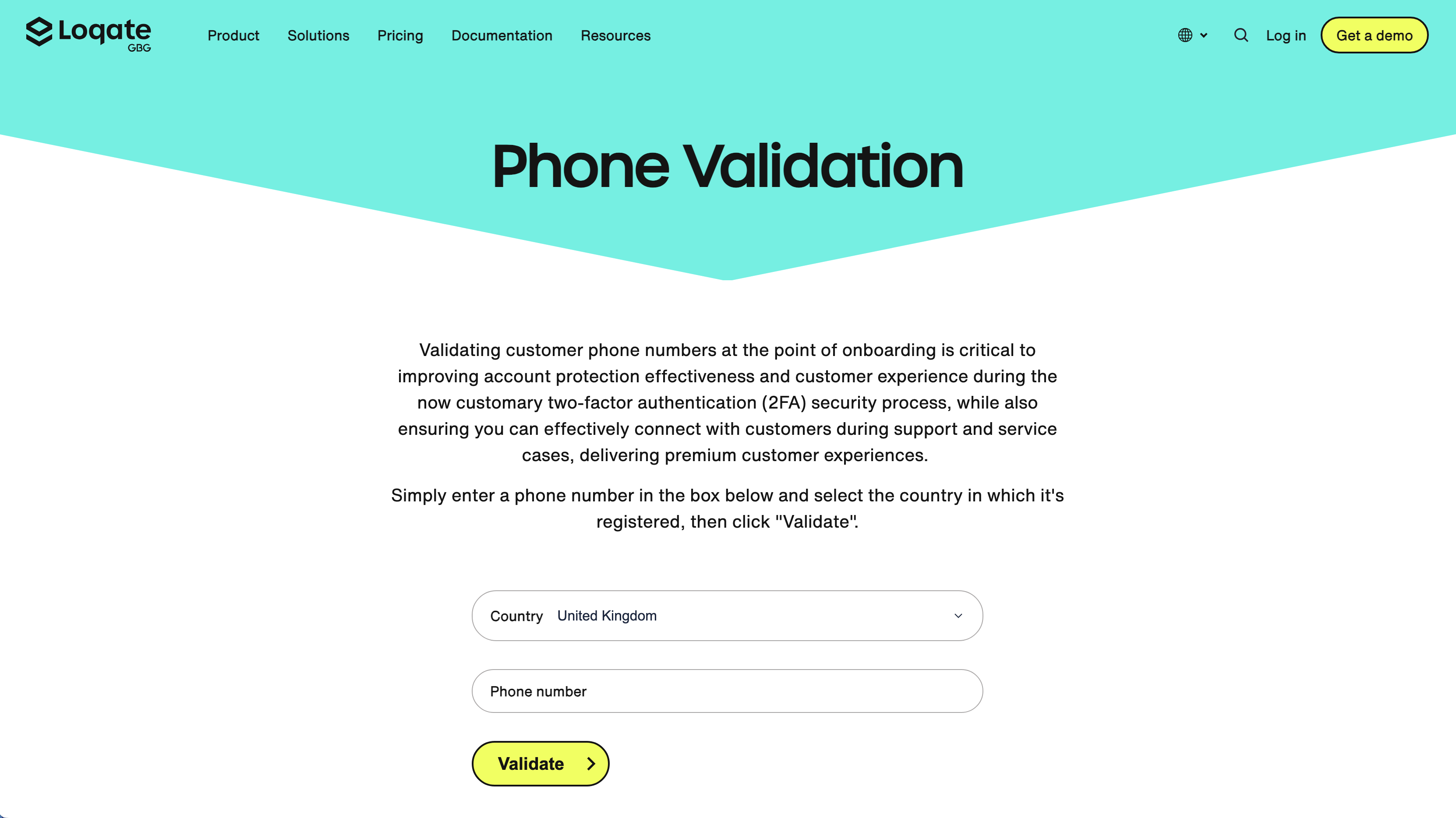Loqate Phone Validation