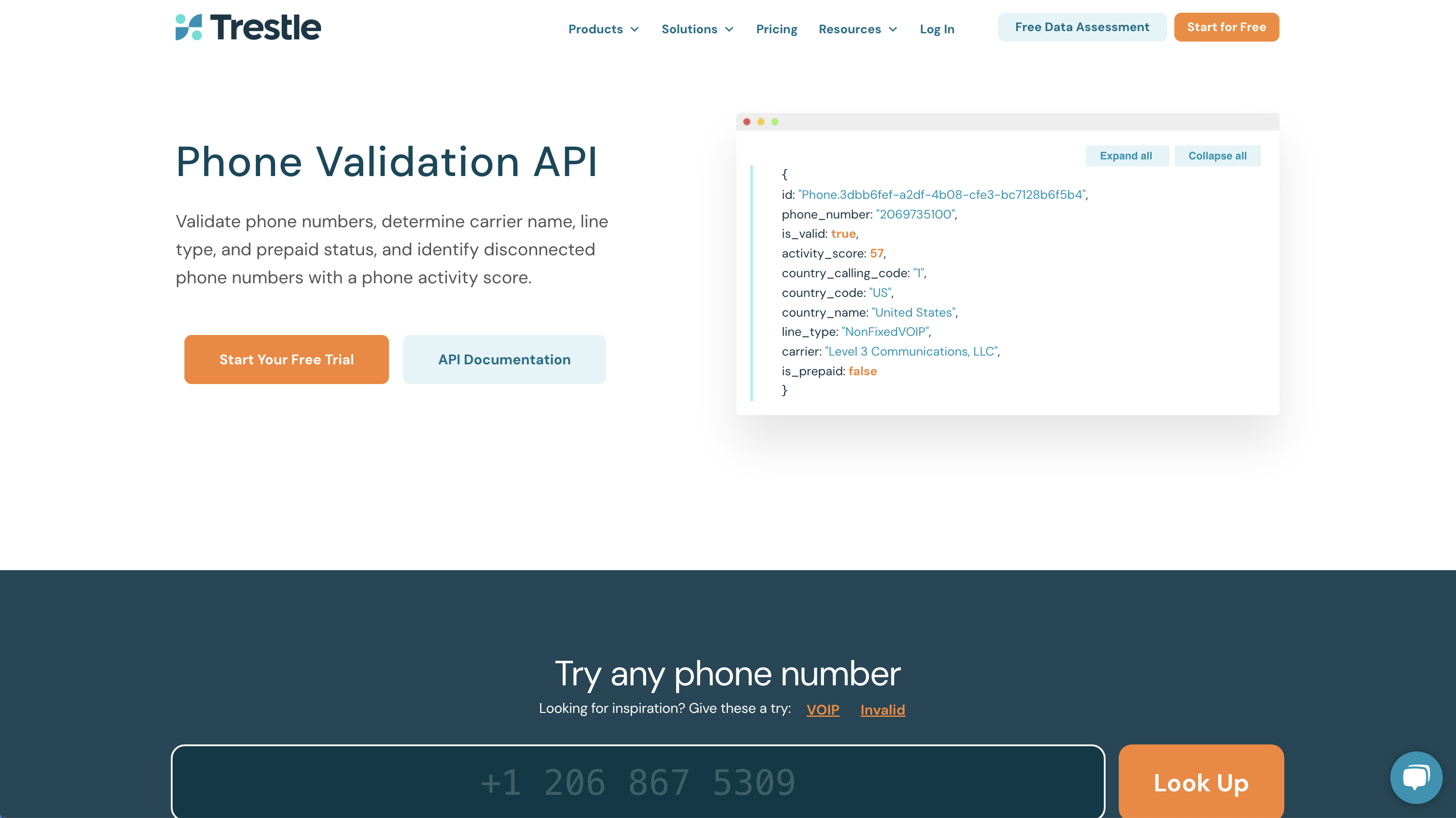 Trestle Phone Validation API