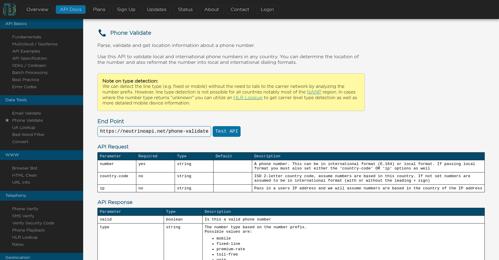 NeutrinoAPI