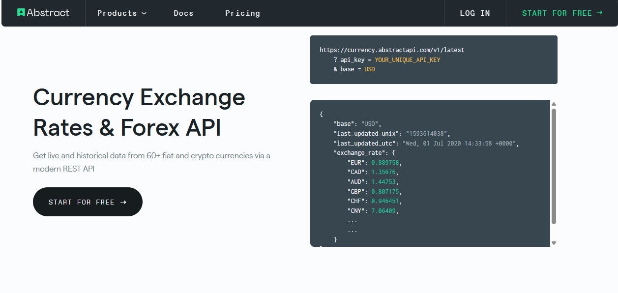 The Abstract API Stock Market API