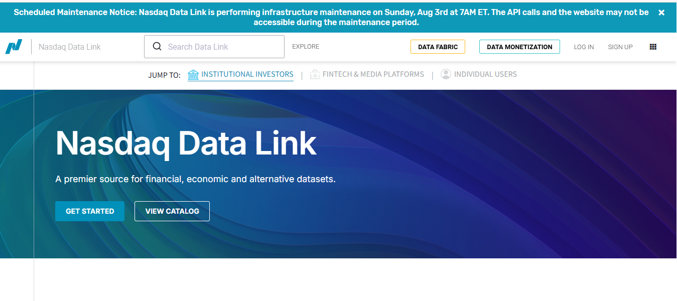 Nasdaq Data Link (Quandl)