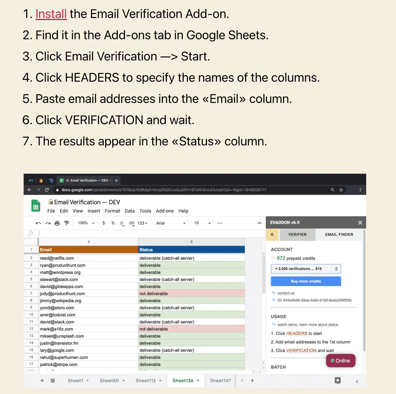 Illustration 10 for Google Sheets Email Validation