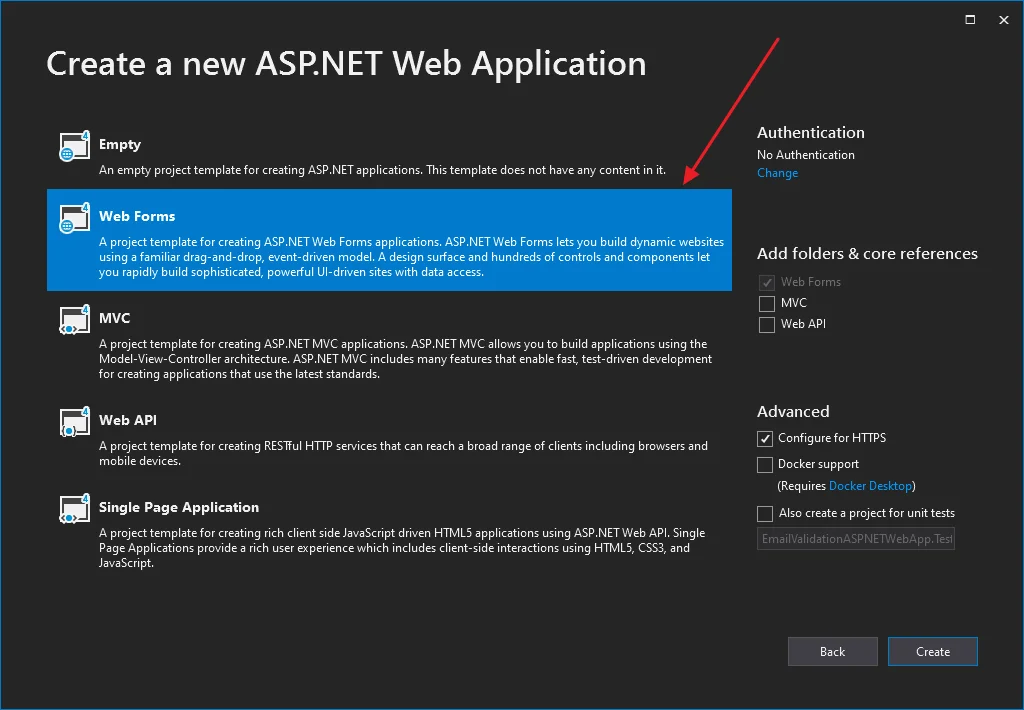 Illustration for ASP.NET Email Validation Using Regular Expression Validator