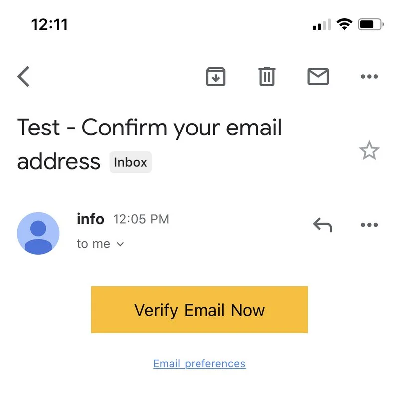 Basic Email Verification