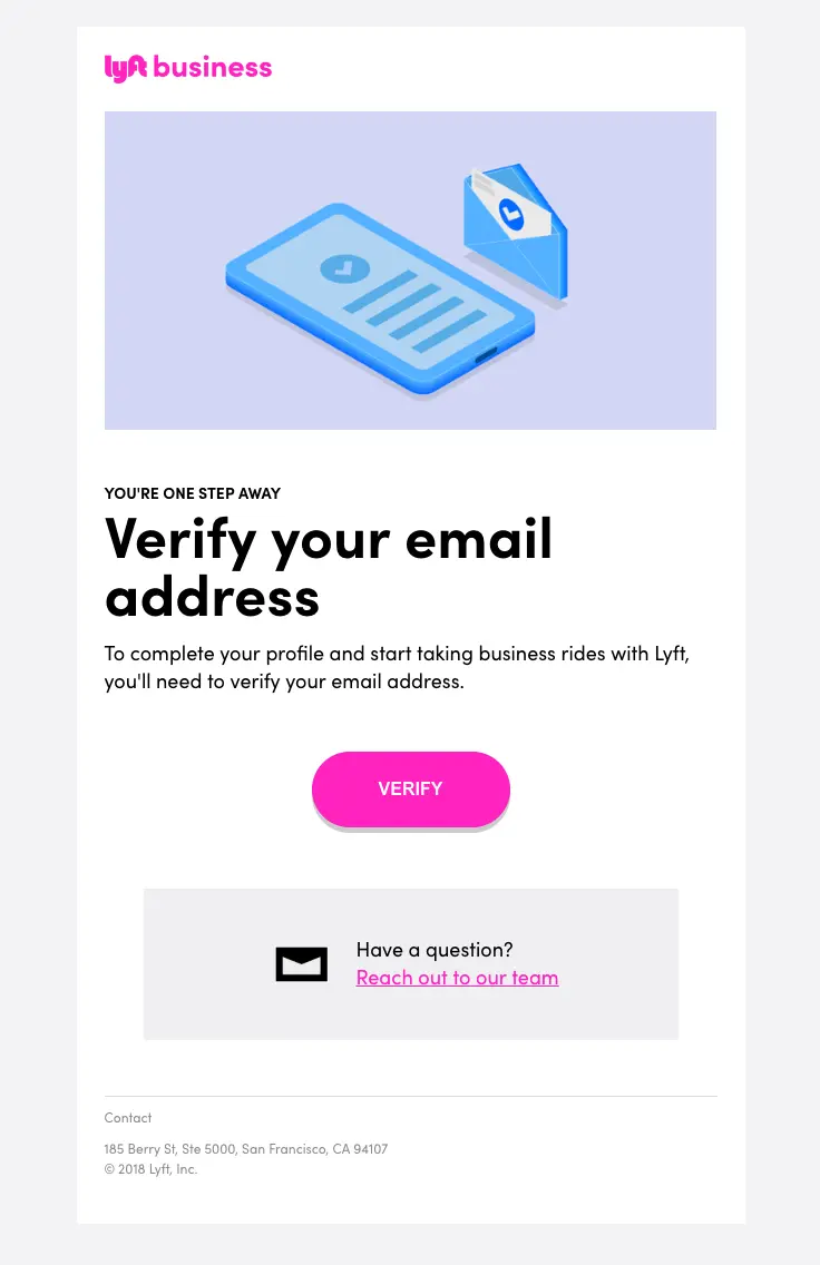 Lyft Email Template