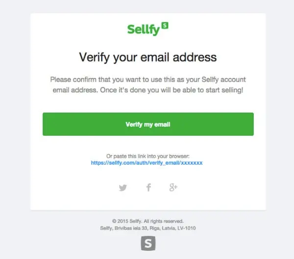 Sellfy Email Template