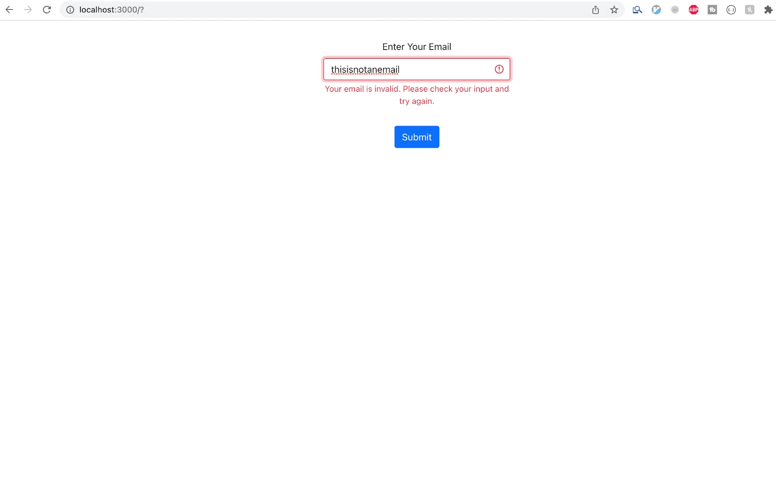 Illustration 4 for React Bootstrap Form Validation