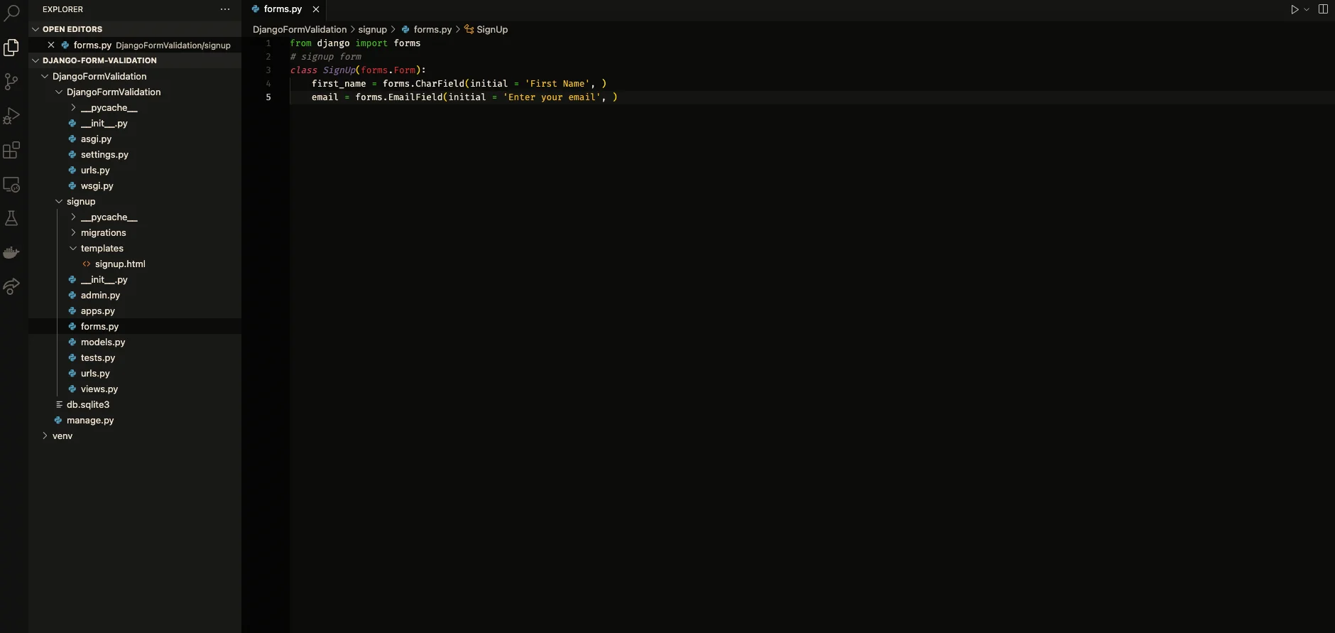 Illustration 3 for Django Form Validation