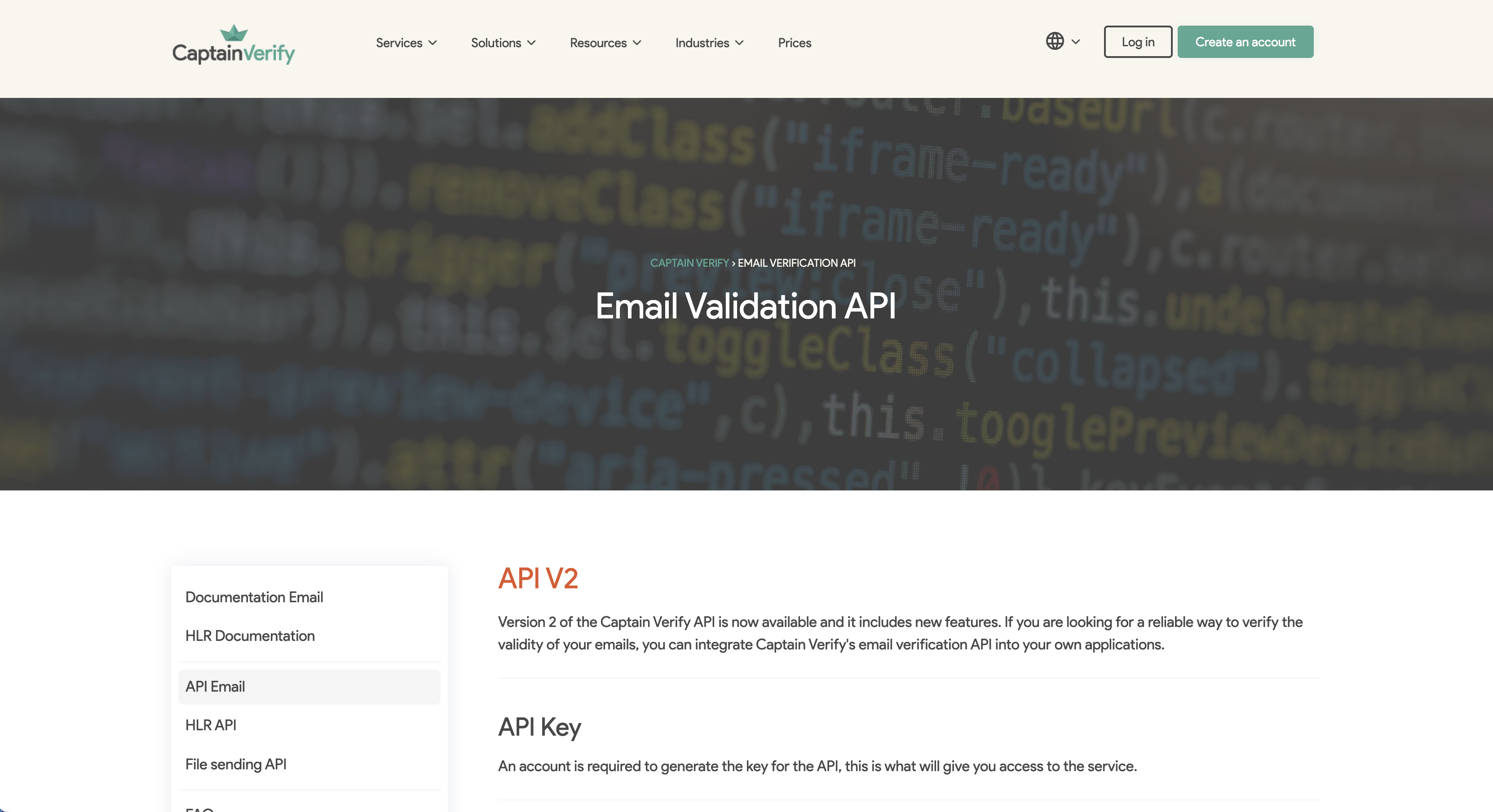 Captain Verify Email Validation API