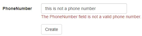 Illustration 1 for How To Validate Phone Numbers In ASP.NET