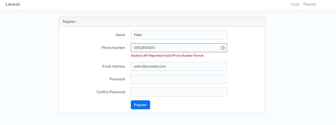 Illustration 13 for How to Check Phone Number Format in PHP Laravel Application