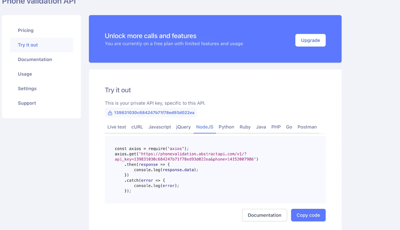 Illustration for Node.js Phone Number Validation