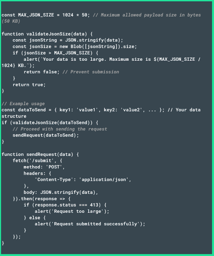 MAX_JSON_SIZE - Abstract API