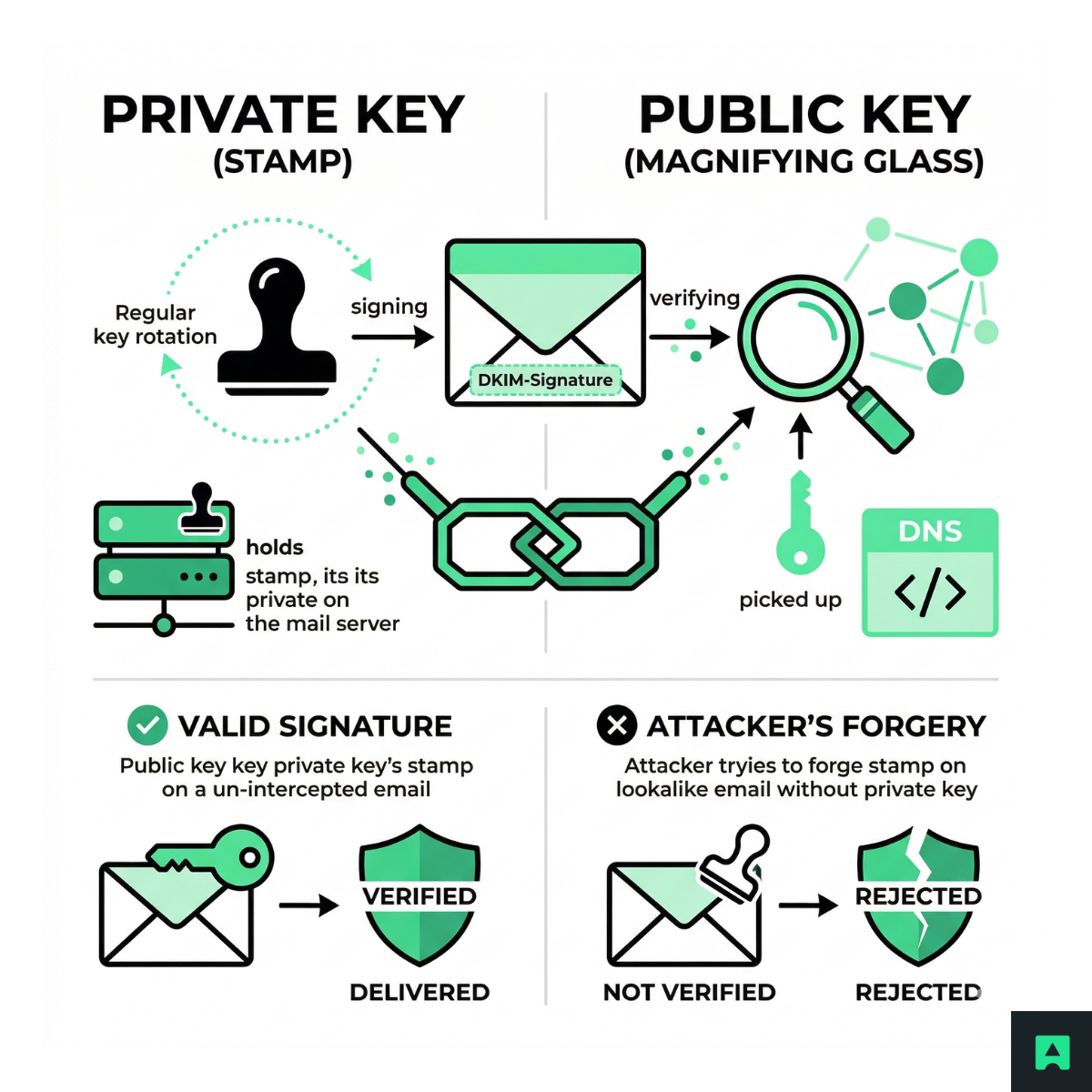 The private key and public key relationship