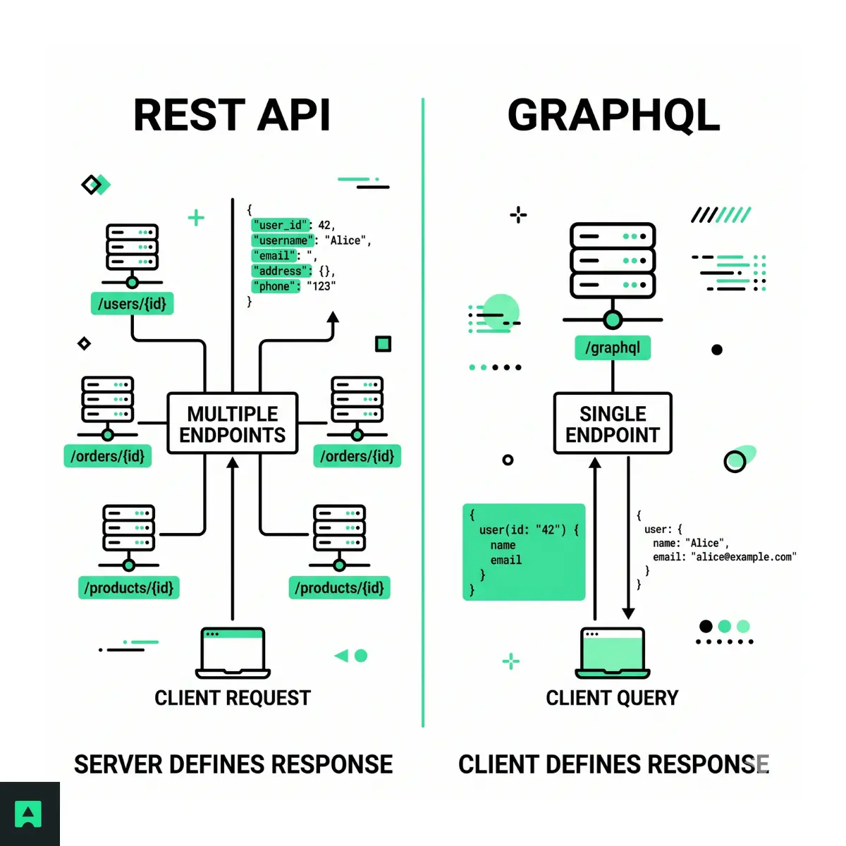 GraphQL vs REST: the core difference