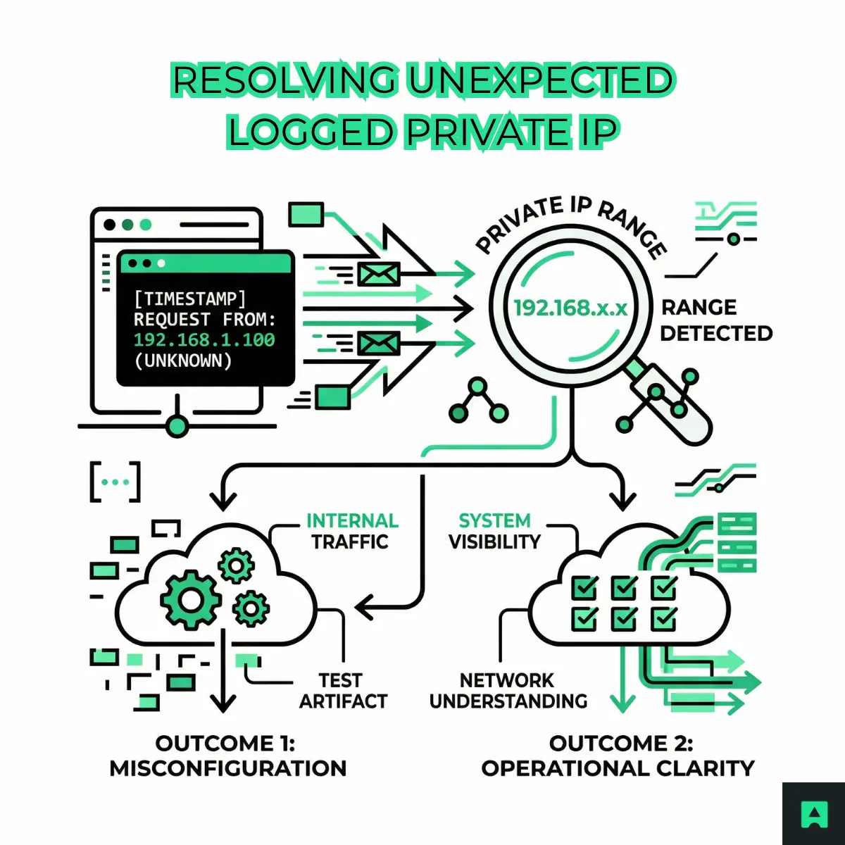 Resolving unexpected logged private IP