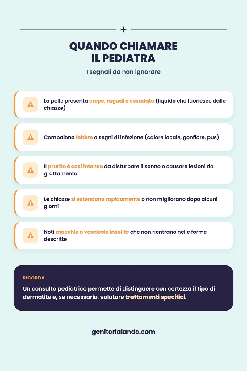 Segnali da non ignorare per la dermatite nel neonato: quando chiamare il pediatra