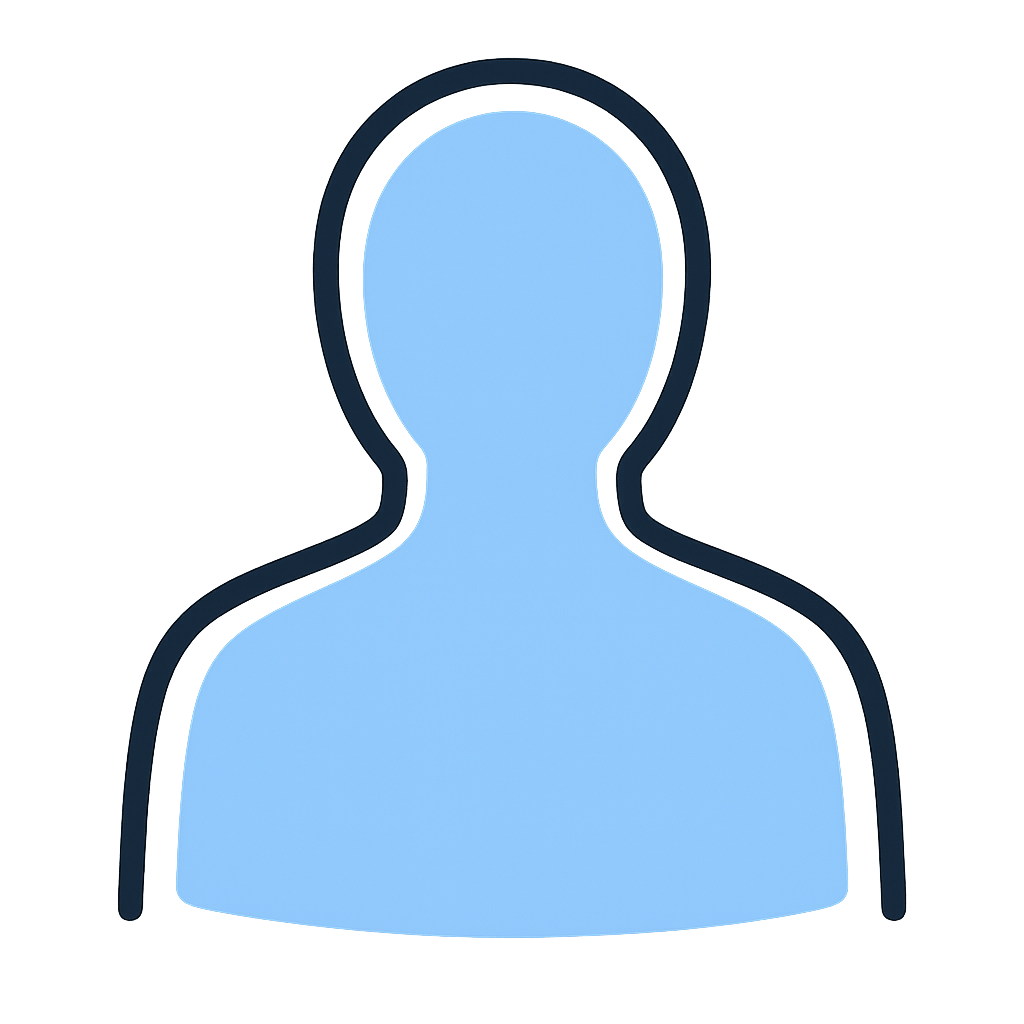 Cartoonish person with no badges
