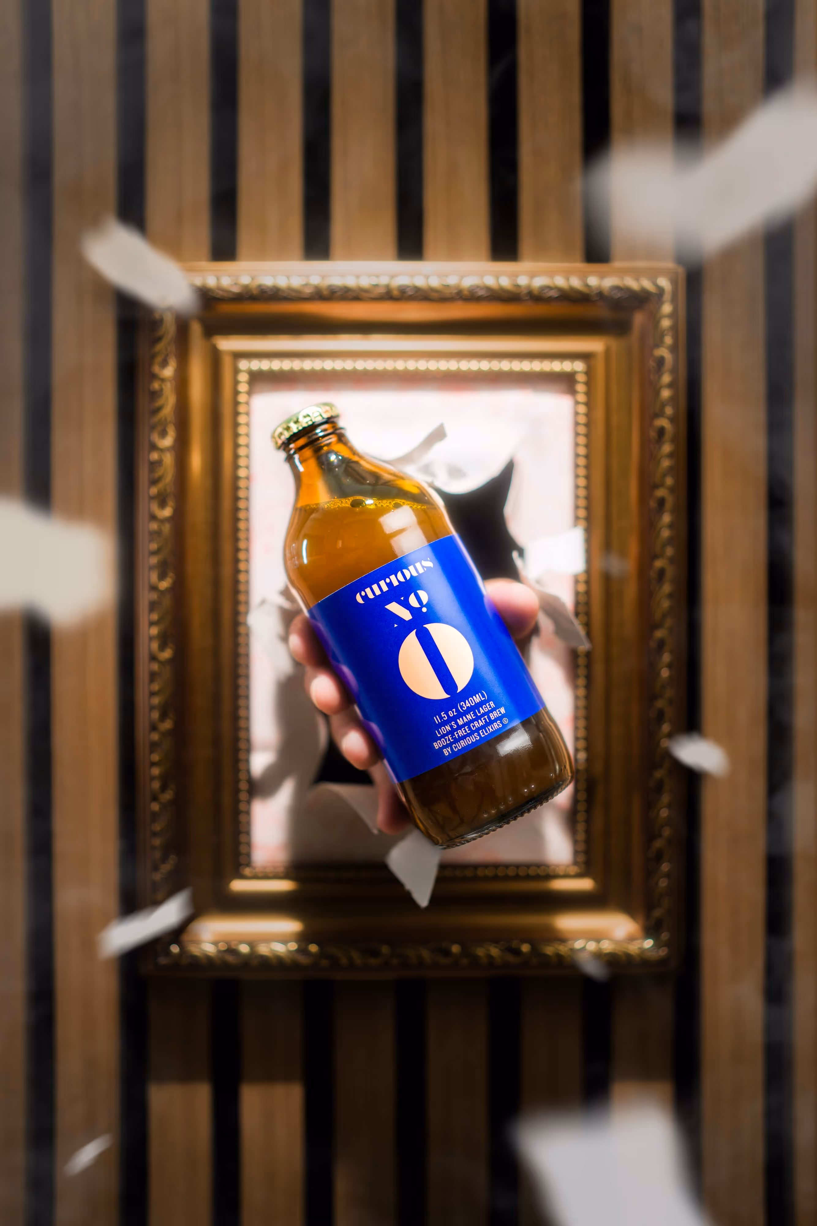 Product photography of a bottle of bourbon whiskey