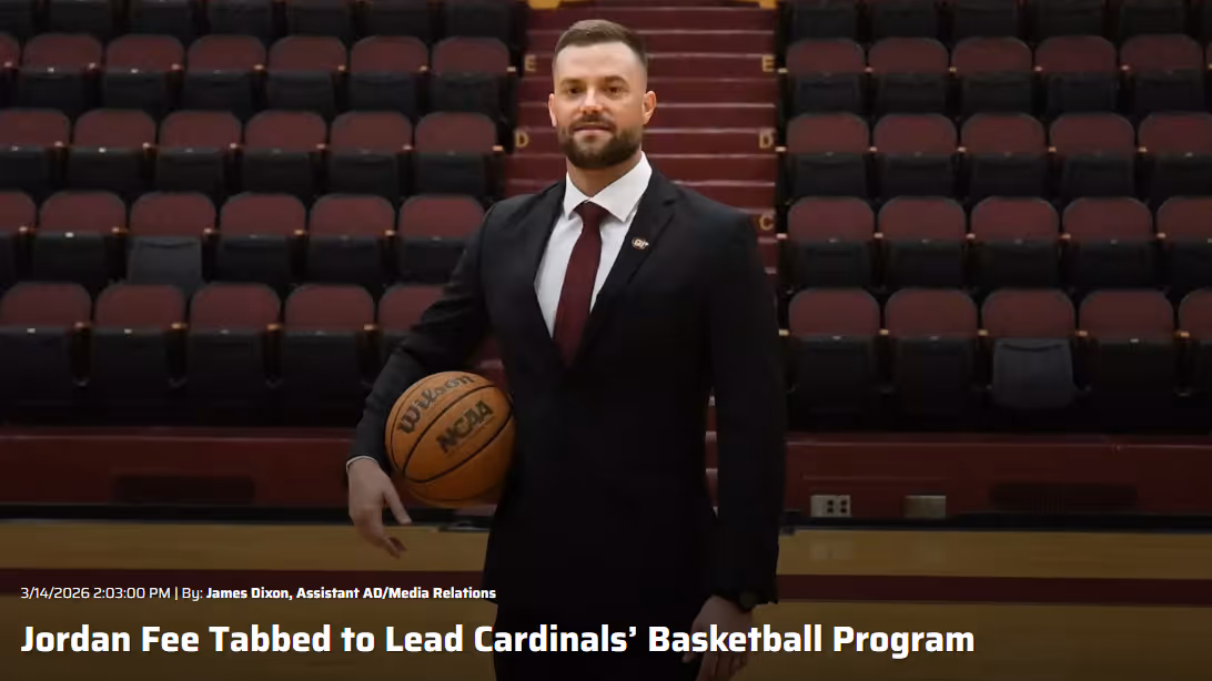 Jordan Fee Tabbed to Lead Cardinals’ Basketball Program
