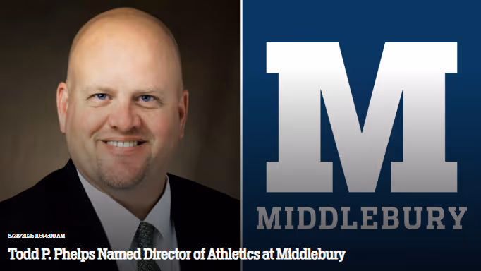 Todd P. Phelps Named Director of Athletics at Middlebury