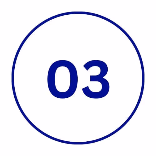 Number 3 inside a circle