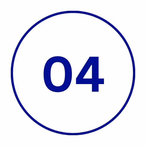 Number 4 inside a circle
