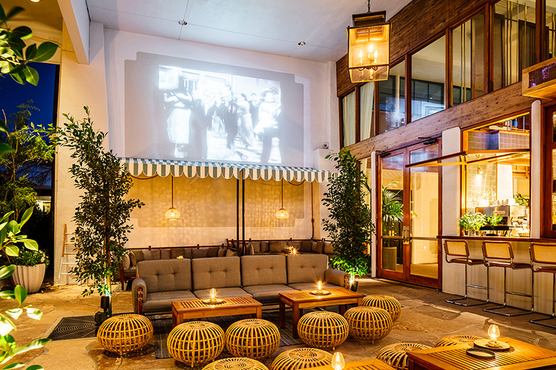 Outdoor Patio at The Scott Resort