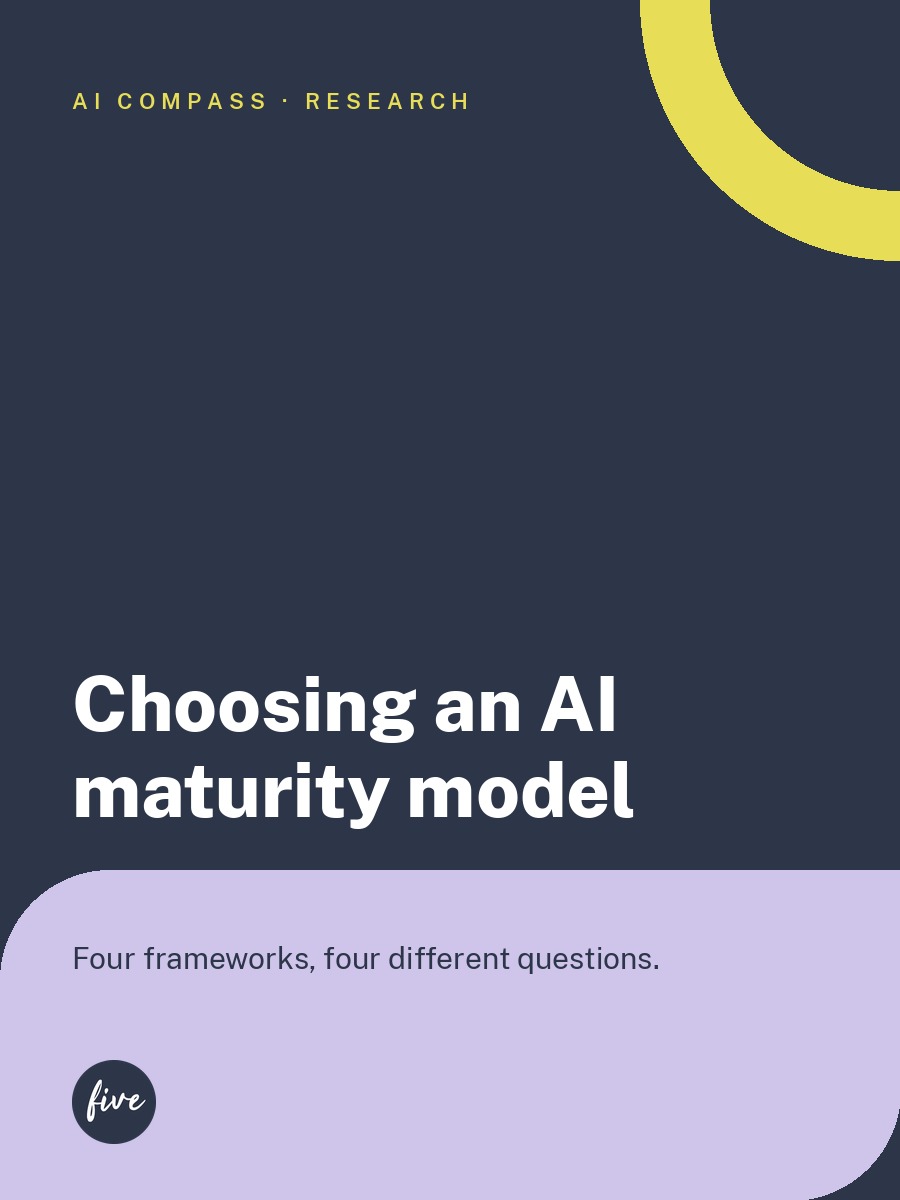 AI Compass, Gartner, Microsoft and Google Cloud are built to answer different questions. How to match the framework to the decision you're actually making.
