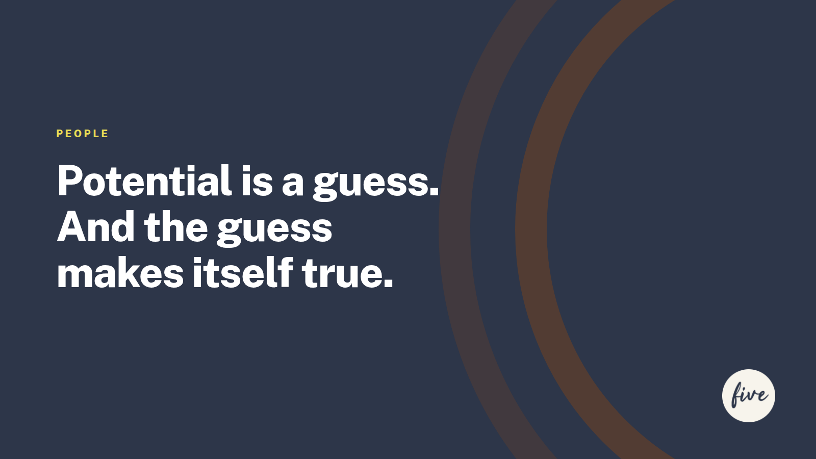 Nobody can tell you what your potential is
