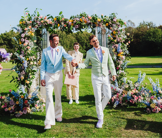 Chloe Green officiating at a wedding