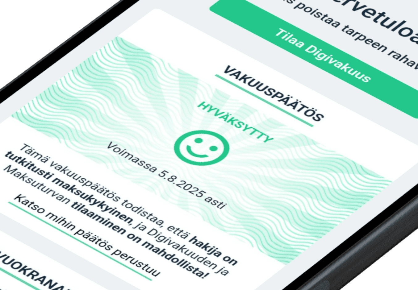 Digivakuus-tilausnäkymä-puhelimen-ruudussa