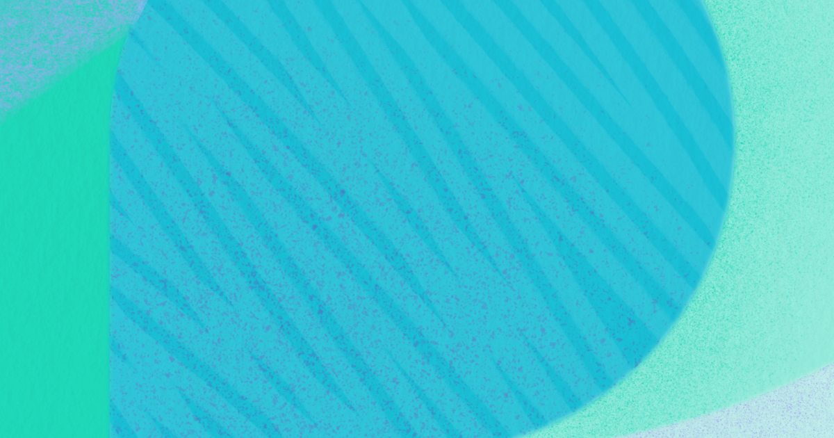 Abstract blue, green and aqua shapes and shading