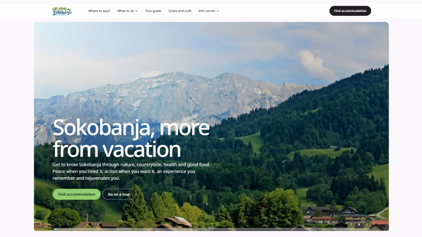 UpoznajSokobanju hero section