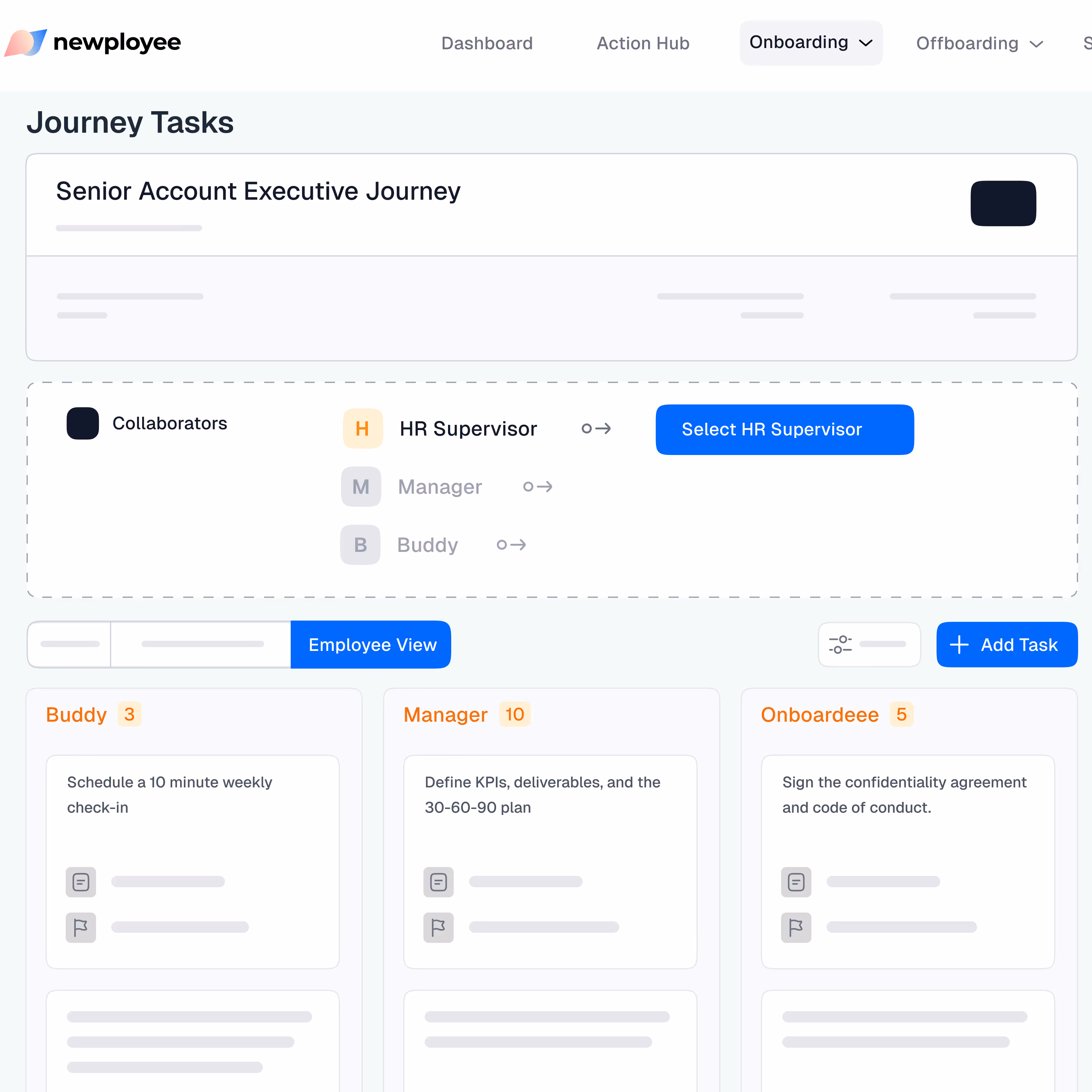 collaborative employee onboarding in newployee