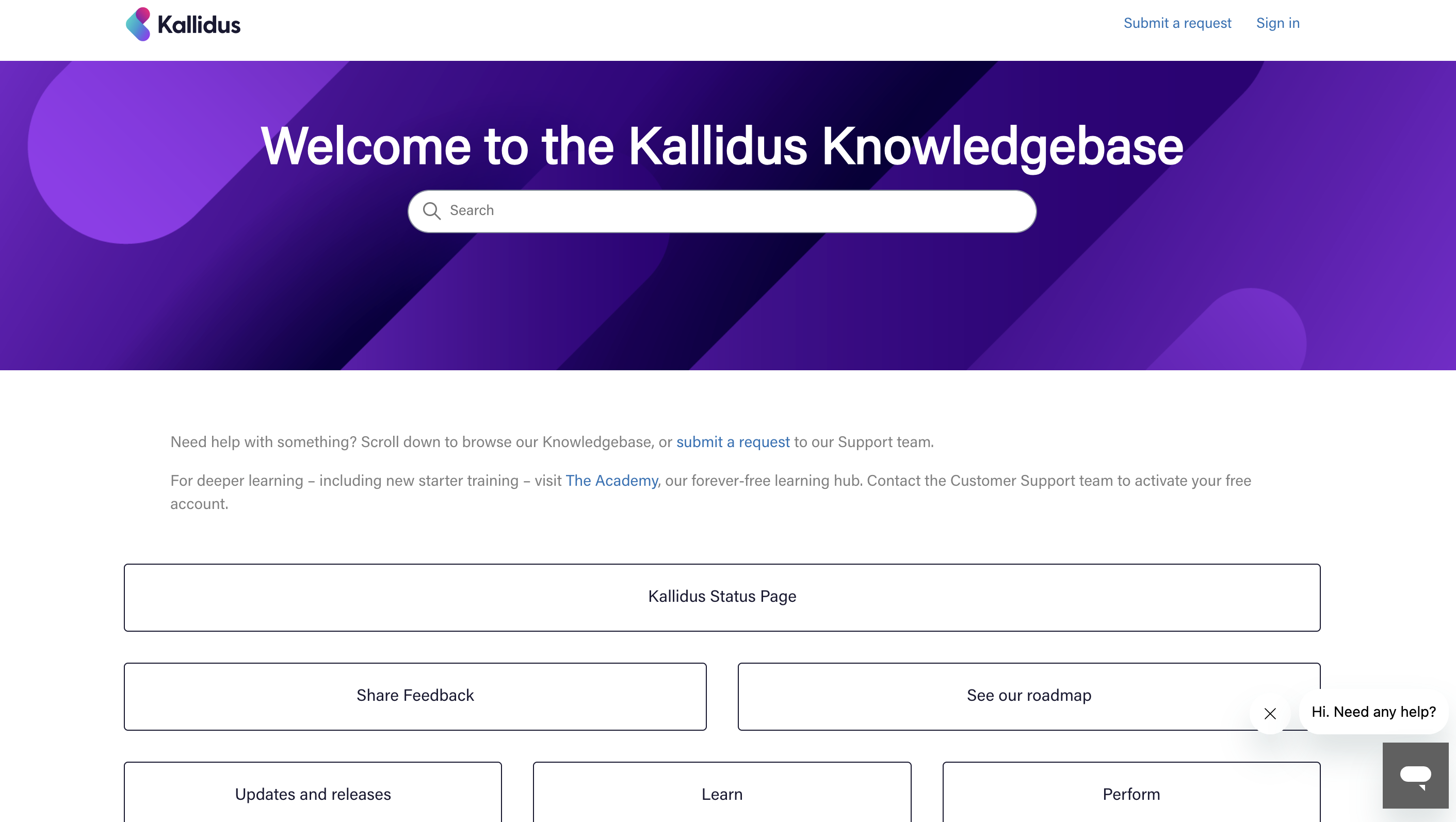 Kallidus Website