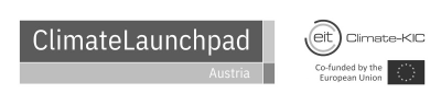 Logo des Climate Launchpad Österreich mit Unterstützung der EU.