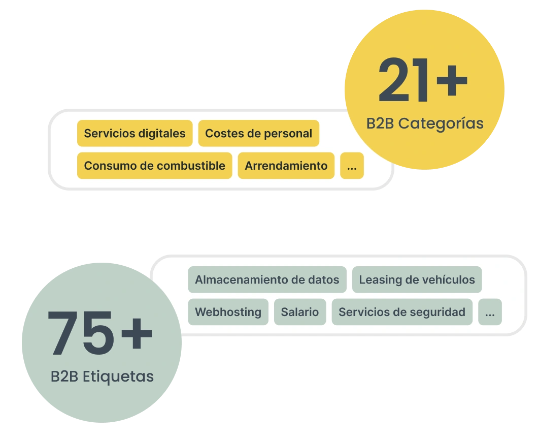 Etiquetado e insights para transacciones sostenibles de PYMES