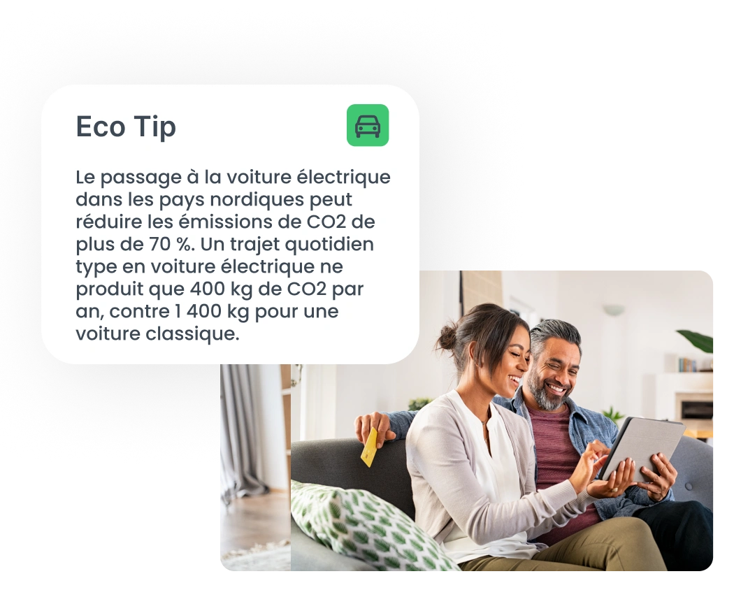 Éducation durable avec EcoTips dans une application bancaire avec Tapix