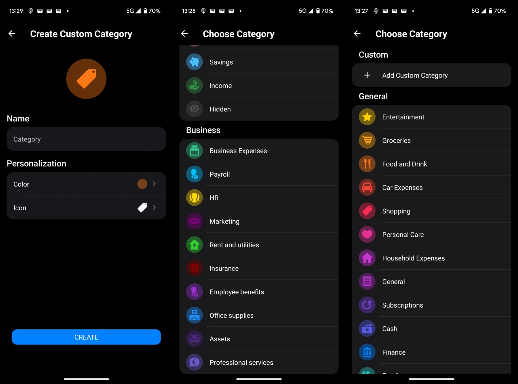 Revolut categorisation