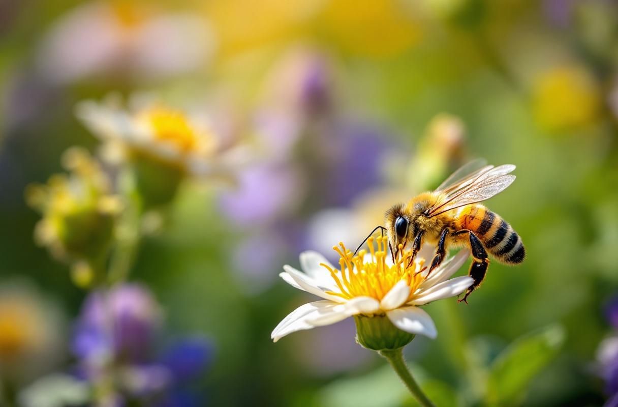 Professional image illustrating Understanding the Importance of Honey Bees in Pollination