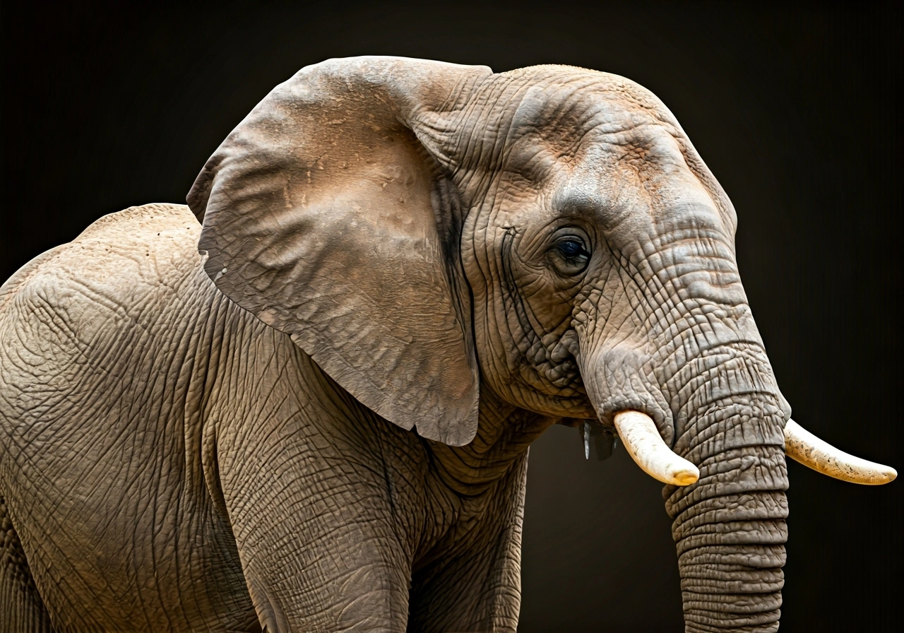 Professional image illustrating 1. African Elephant: The Gentle Giant