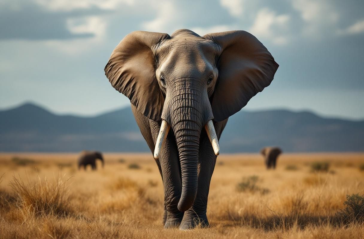 Professional image illustrating 1. The Majestic African Elephant